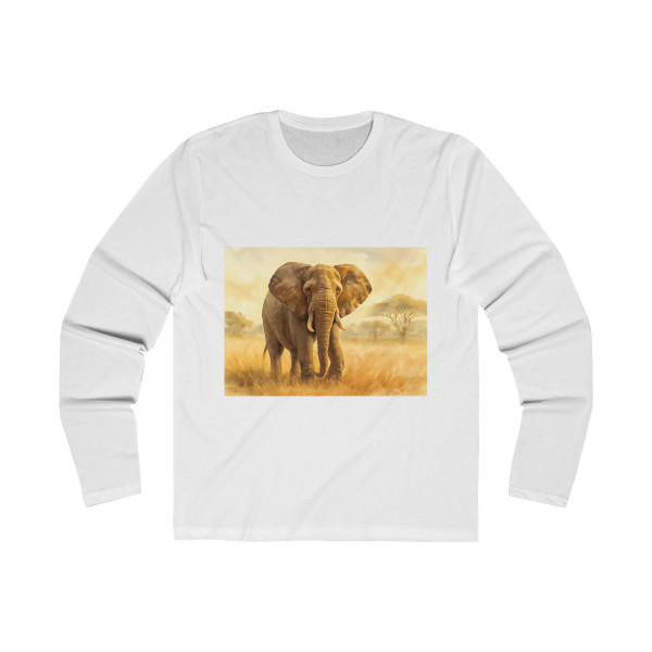 Majestic Elephant Serenade - Men's Long Sleeve Crew Tee