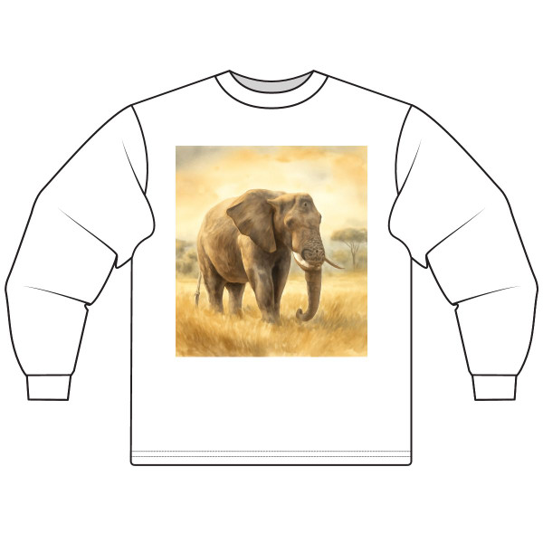 Majestic Elephant Serenade - Unisex Long Sleeve T-Shirt
