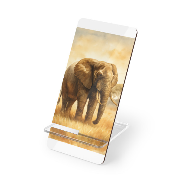 Majestic Elephant Serenade - Mobile Display Stand for Smartphones