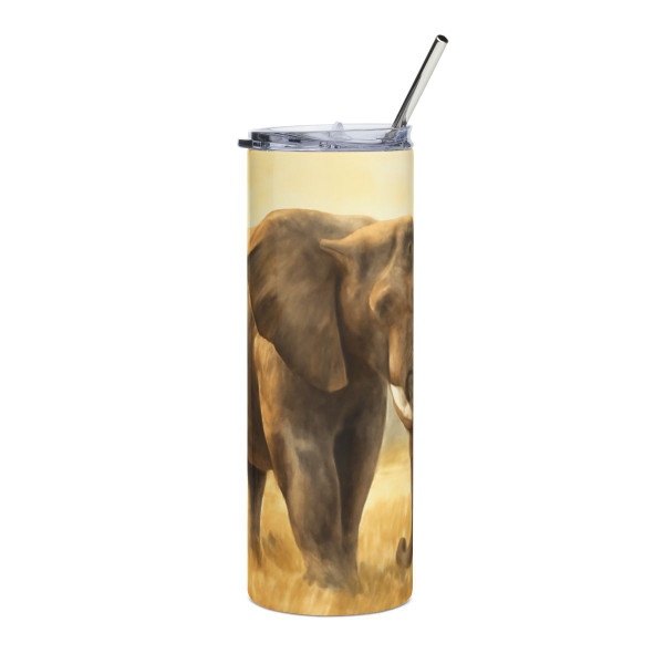 Majestic Elephant Serenade - Stainless Steel Tumbler, 20oz
