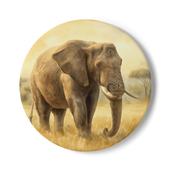 Majestic Elephant Serenade - Ceramic Coaster