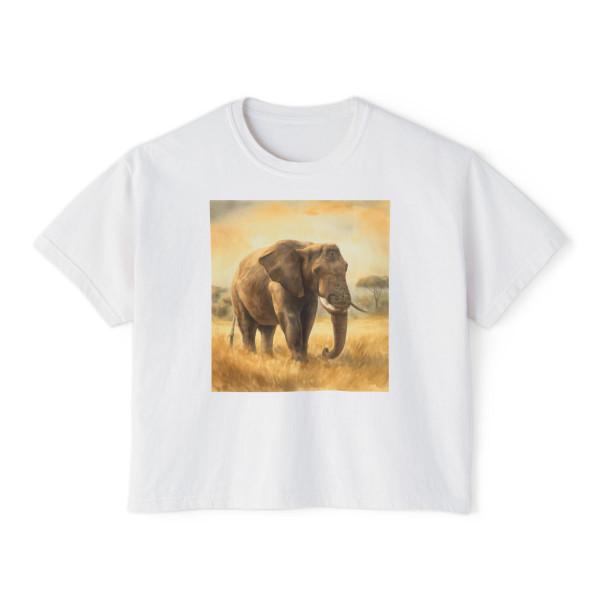 Majestic Elephant Serenade - Women's Boxy Tee