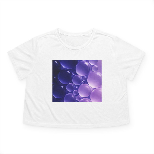 Ethereal Sphere Cascade - Women's Flowy Cropped Tee