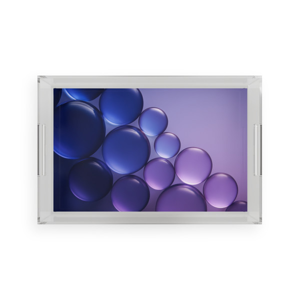 Ethereal Sphere Cascade - Acrylic Serving Tray