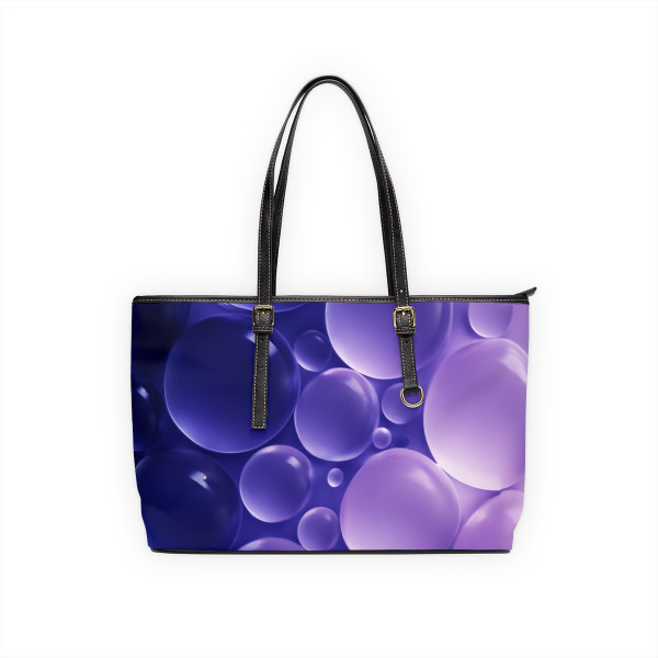 Ethereal Sphere Cascade - PU Leather Shoulder Bag