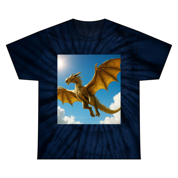 Golden Flame Sovereign - Unisex Tie Dye Cotton Tee