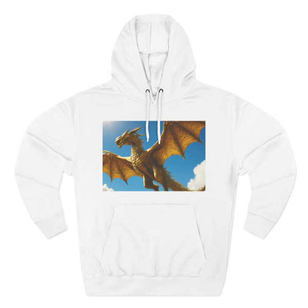 Golden Flame Sovereign - Three-Panel Fleece Hoodie