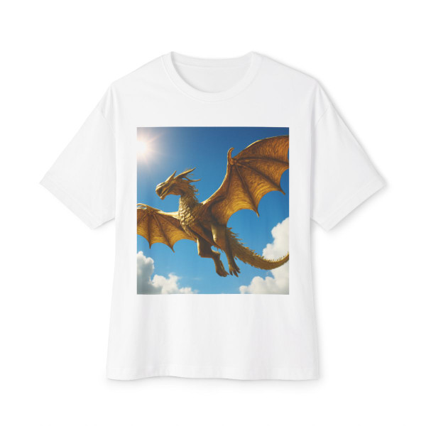 Golden Flame Sovereign - Unisex Oversized Boxy Tee