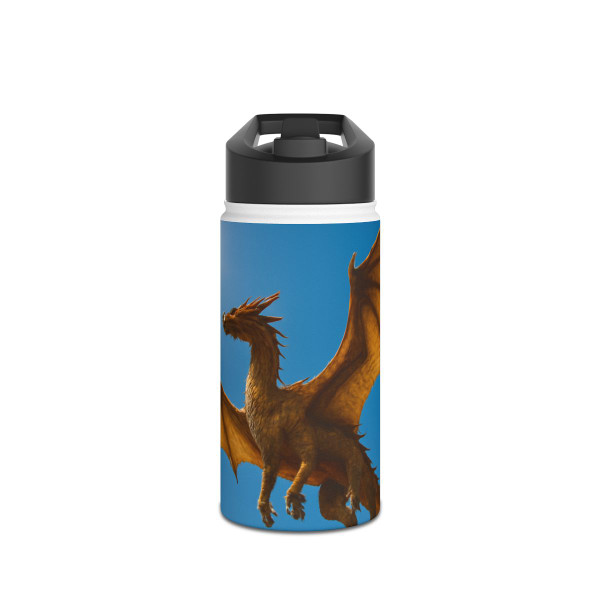 Golden Flame Sovereign - Stainless Steel Water Bottle, Standard Lid