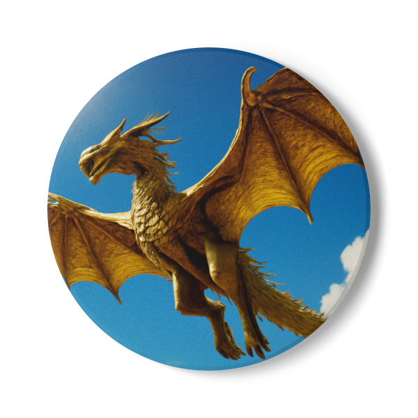 Golden Flame Sovereign - Ceramic Coaster