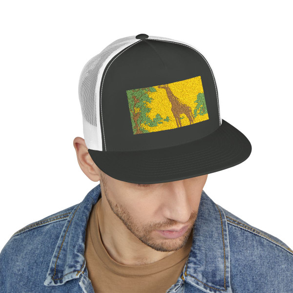 Gentle Giraffe Grace - 5 Panel Trucker Cap (Embroidery)