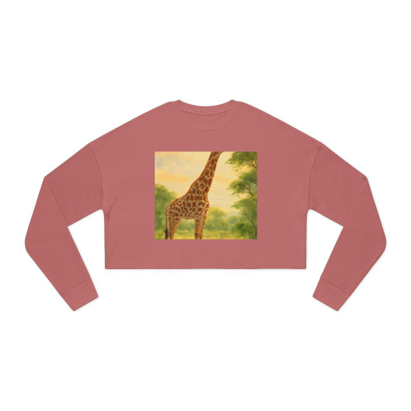 Gentle Giraffe Grace - Women's Cropped Sweatshirt