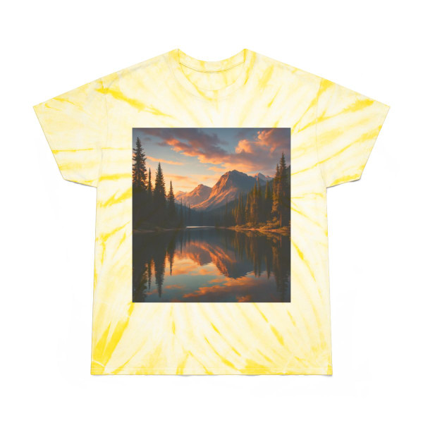 Serene Lake Reflection - Tie-Dye Tee, Cyclone