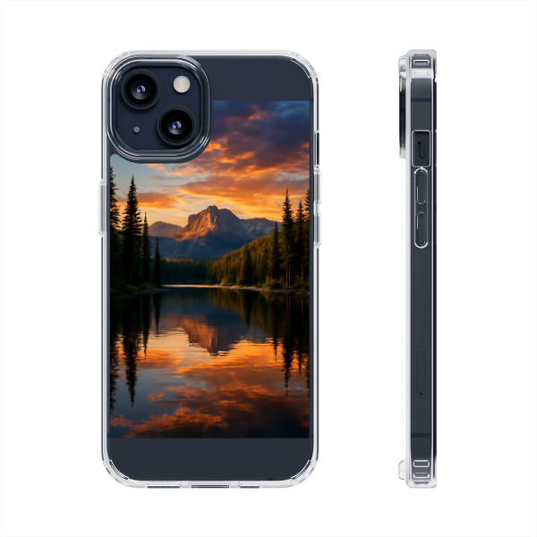 Serene Lake Reflection - Clear Impact-Resistant Cases