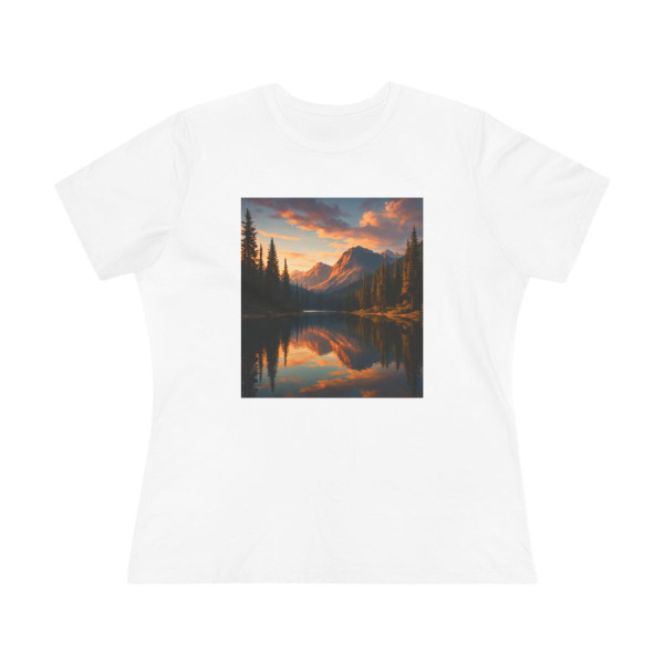 Serene Lake Reflection - Women's Cotton Tee