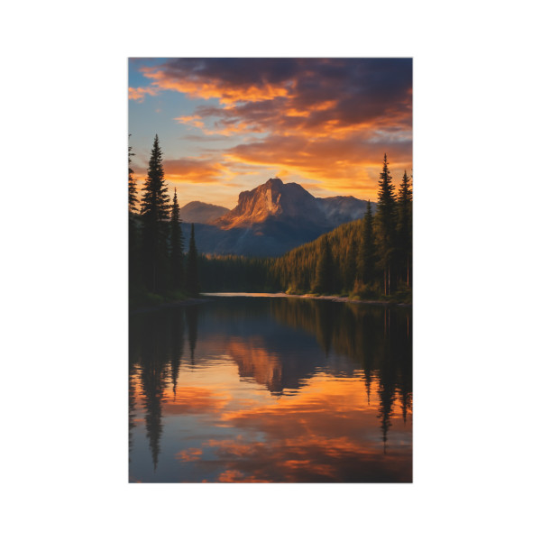 Serene Lake Reflection - Postcards (7 pcs)