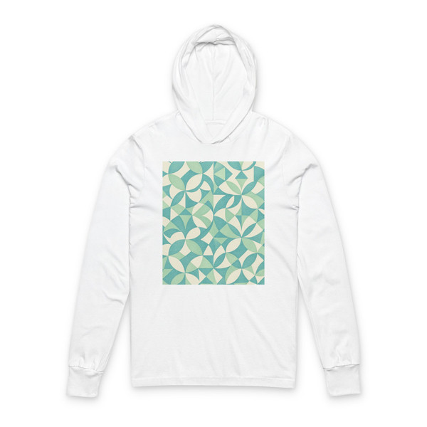 Geometric Serenity - Unisex Hooded Long Sleeve Tee