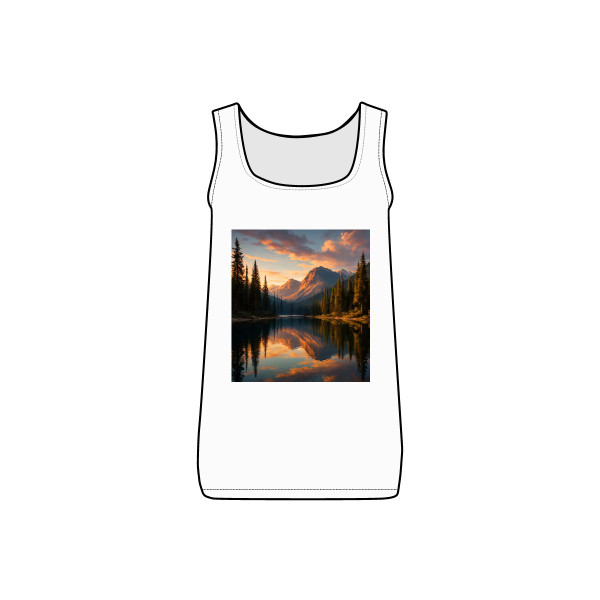 Serene Lake Reflection - Women's Micro Ribbed Tank