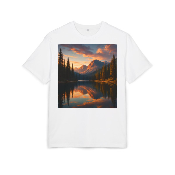 Serene Lake Reflection - Unisex Heavy Oversize Tee