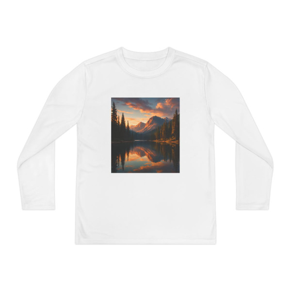 Serene Lake Reflection - Youth Long Sleeve Competitor Tee