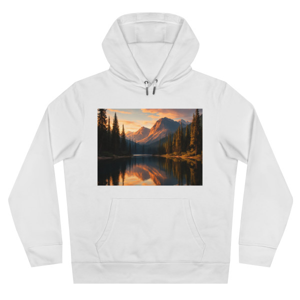 Serene Lake Reflection - King Hooded Sweatshirt