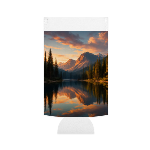 Serene Lake Reflection - Slim Can Cooler