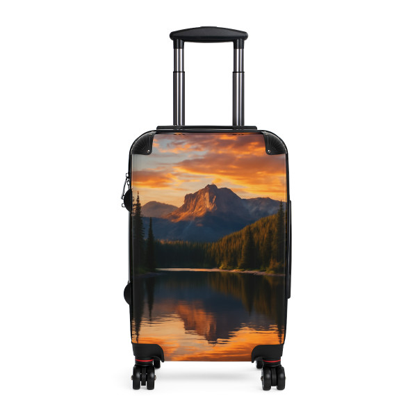Serene Lake Reflection - Suitcases