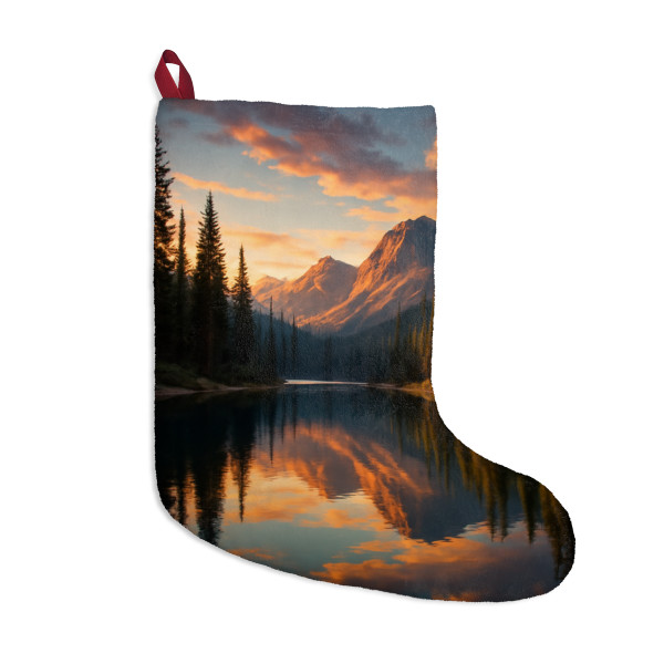 Serene Lake Reflection - Christmas Stockings