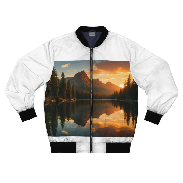 Serene Lake Reflection - Men's Bomber Jacket (AOP)
