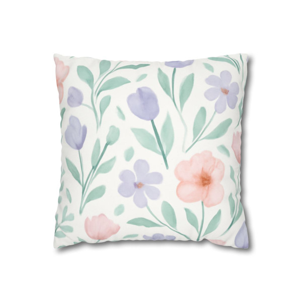 Botanical Whimsy - Square Poly Canvas Pillowcase