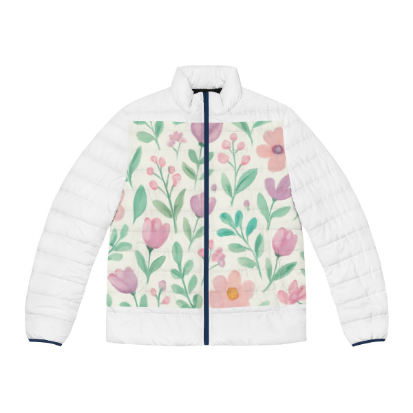 Botanical Whimsy - Men's Puffer Jacket (AOP)