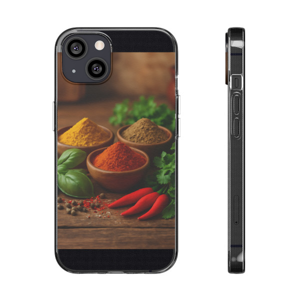 Savory Spice Symphony - Clear Silicone Phone Cases