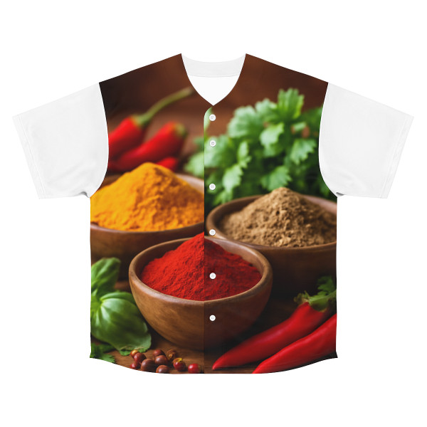 Savory Spice Symphony - Men's Baseball Jersey (AOP)