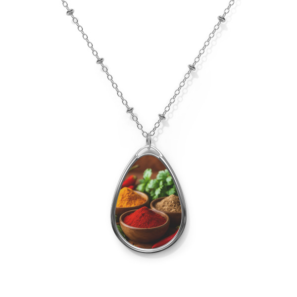 Savory Spice Symphony - Oval Necklace