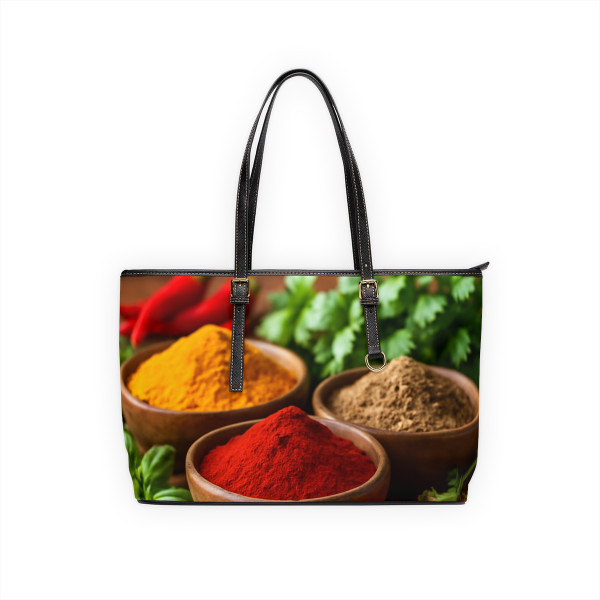 Savory Spice Symphony - PU Leather Shoulder Bag