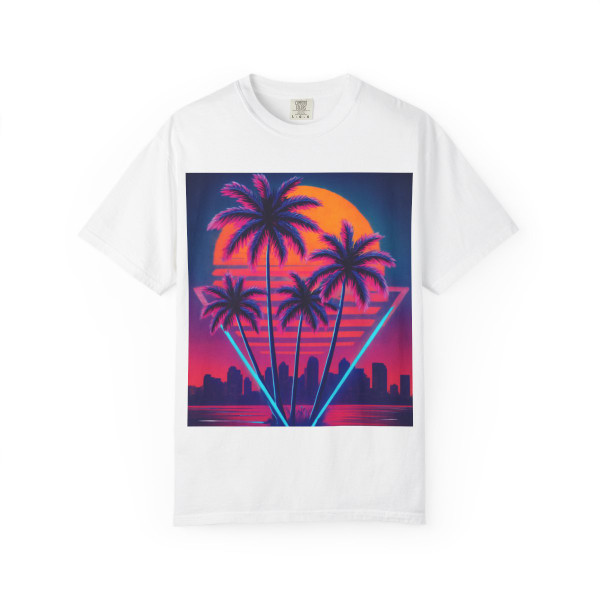 Neon Miami Nights - Unisex Garment-Dyed T-shirt