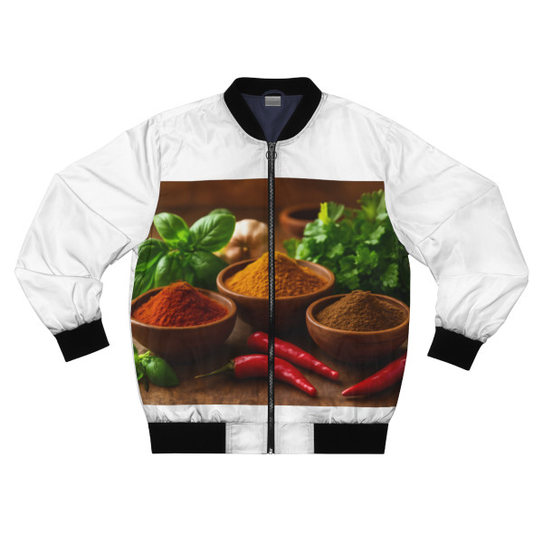 Savory Spice Symphony - Men's Bomber Jacket (AOP)