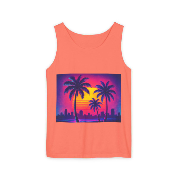 Neon Miami Nights - Unisex Garment-Dyed Tank Top