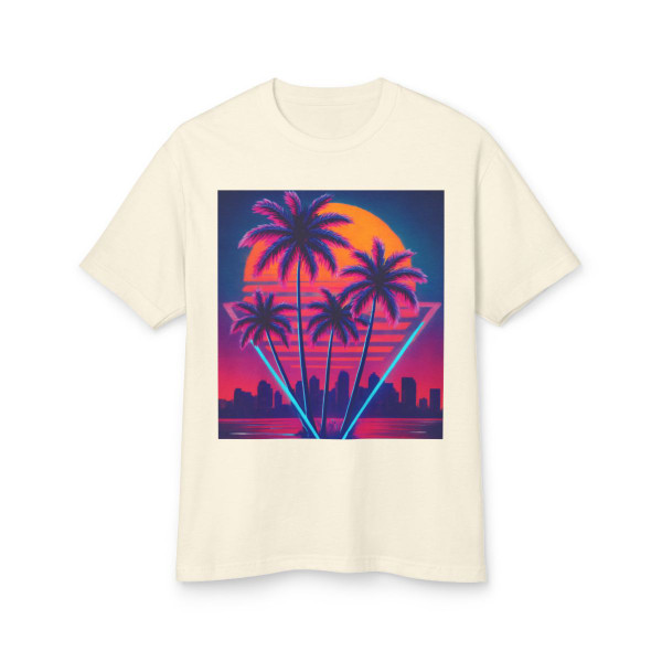 Neon Miami Nights - Unisex Garment-Dyed Heavyweight Cotton Tee