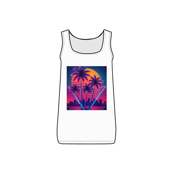Neon Miami Nights - Women's Micro Ribbed Tank