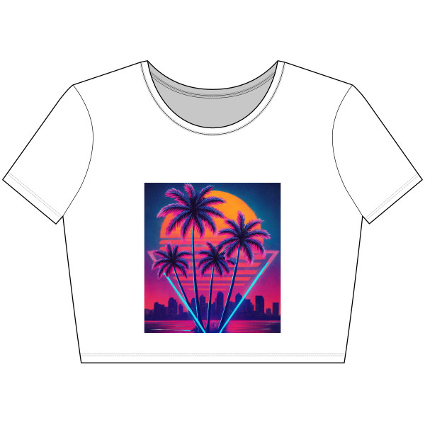 Neon Miami Nights - Women’s Poly-Cotton Crop Tee
