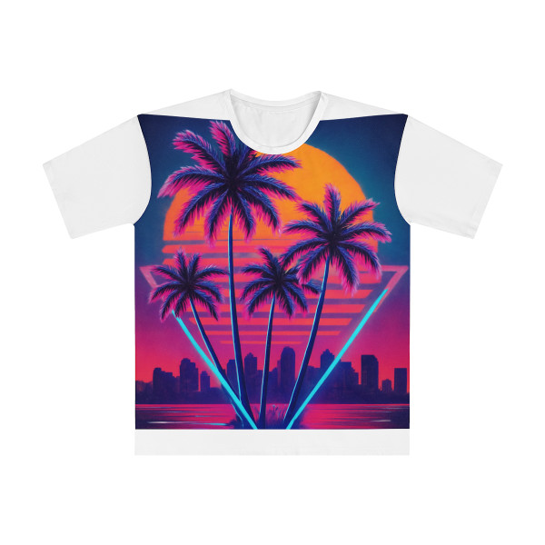 Neon Miami Nights - Men's Loose T-shirt (AOP)