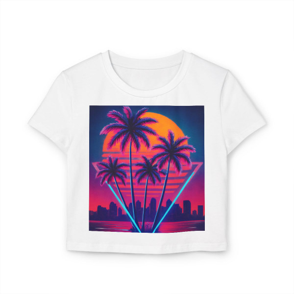 Neon Miami Nights - Women's Baby Tee