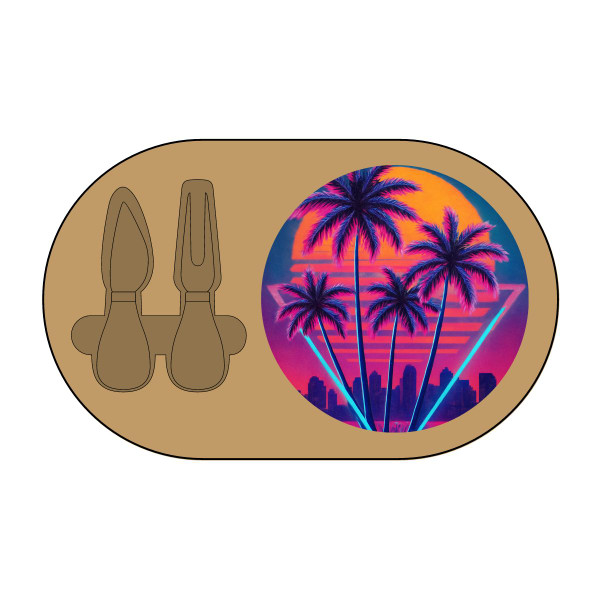 Neon Miami Nights - Charcuterie Board (Engraving)