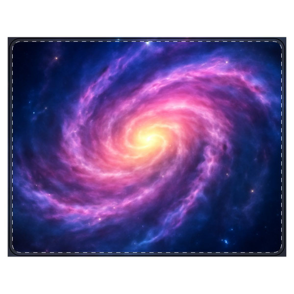 Galactic Whirlwind Dance - PU Leather Mouse Mat