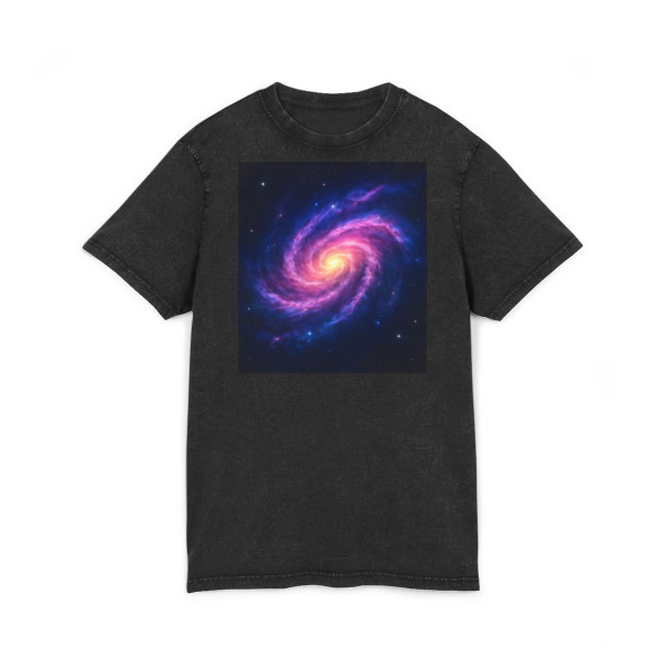 Galactic Whirlwind Dance - Acid Washed Round Neck Tee