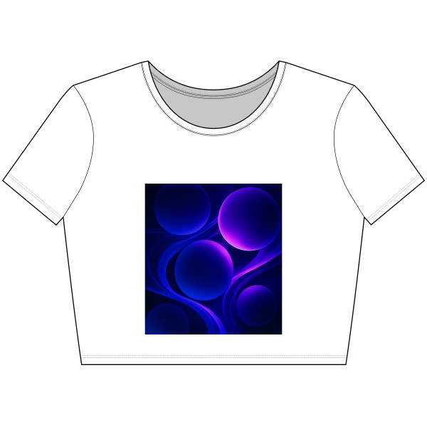 Celestial Orb Dance - Women’s Poly-Cotton Crop Tee