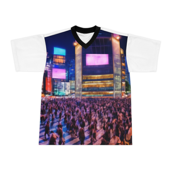 Vibrant Tokyo Crossroads - Unisex Football Jersey (AOP)