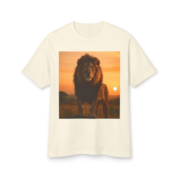 Majestic Lion Spirit - Unisex Garment-Dyed Heavyweight Cotton Tee