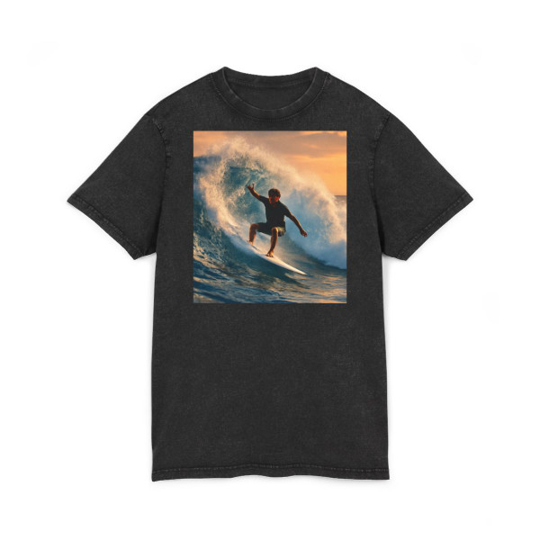 Dynamic Surf Rider - Acid Washed Round Neck Tee